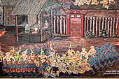 Detail from a mural painting with a 'Ramakien' motif - Thai version of the Indian Ramayana - from the temple complex of the Emerald Buddha, Bangkok (late 18th century) 